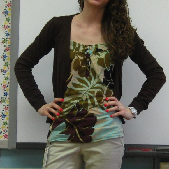 Mim Tank Top from France, Jungle Botanical Print Size S - Picture 2 of 8